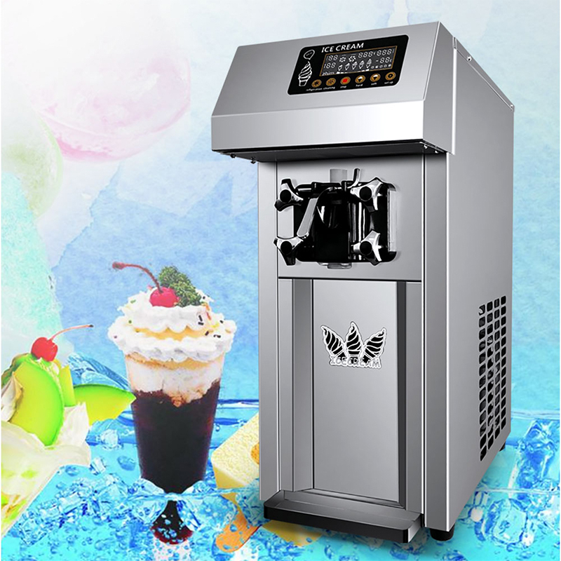 How quickly can the quick refrigeration system of the mini single head table soft ice cream machine transform raw materials into edible soft ice cream?