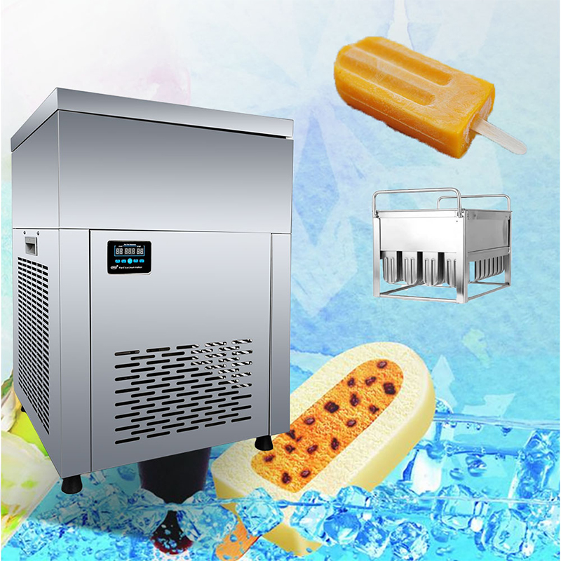 What features of the 60 pops commercial ice popsicle machine design make it easier and quicker to clean?